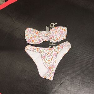 Floral Bandu Top Swimsuit Size Xs. #1